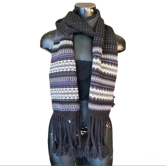 2 pc set Scarves Blue Long, Blue Gray heavy weight and Blue Chunky Infinity - Picture 2 of 9